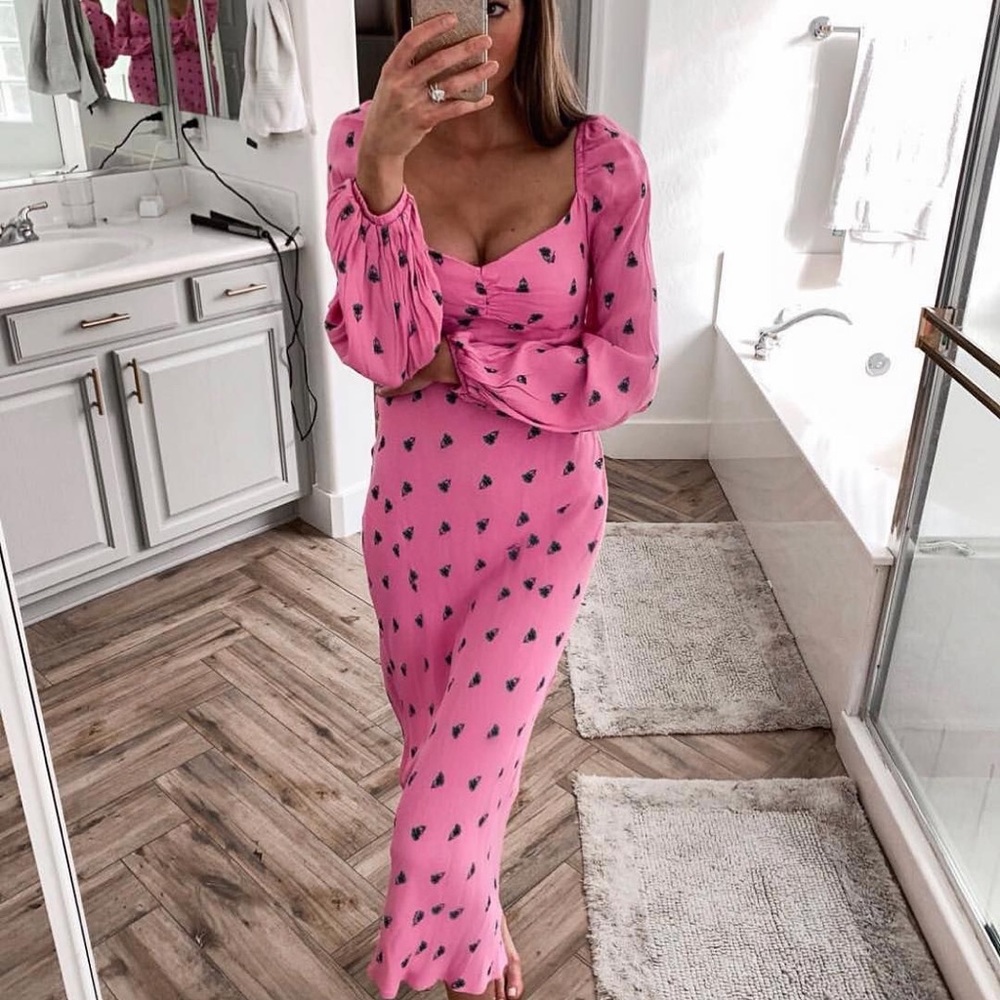 NWOT AFRM Pink Dress